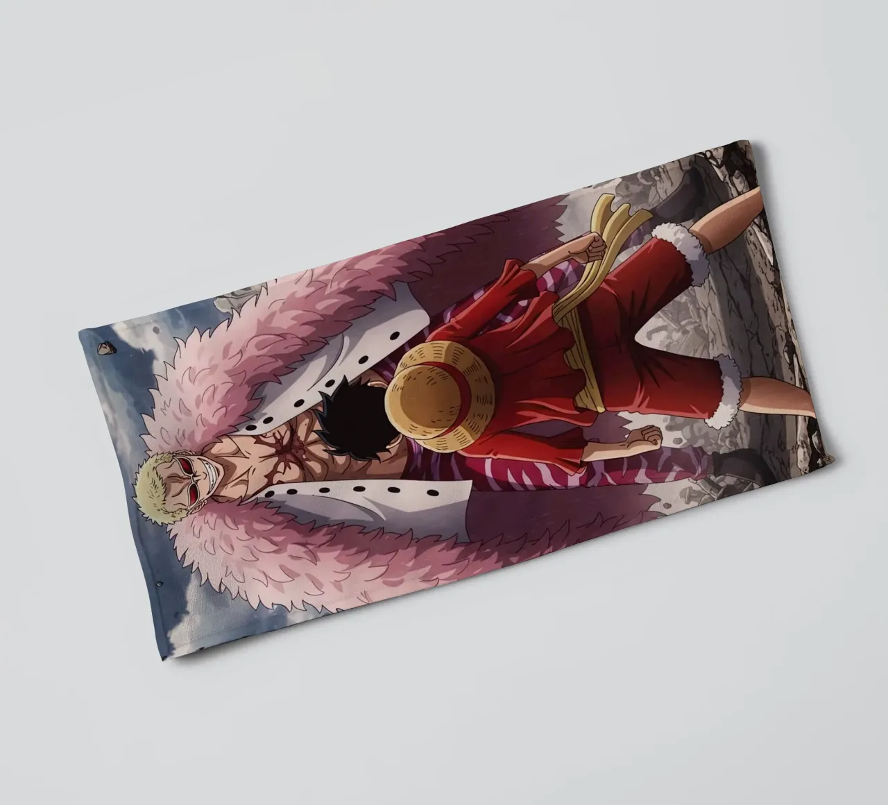 Monkey D Luffy Vs Donquixote Doflamingo asciugamano da bagno da Musadad Shop