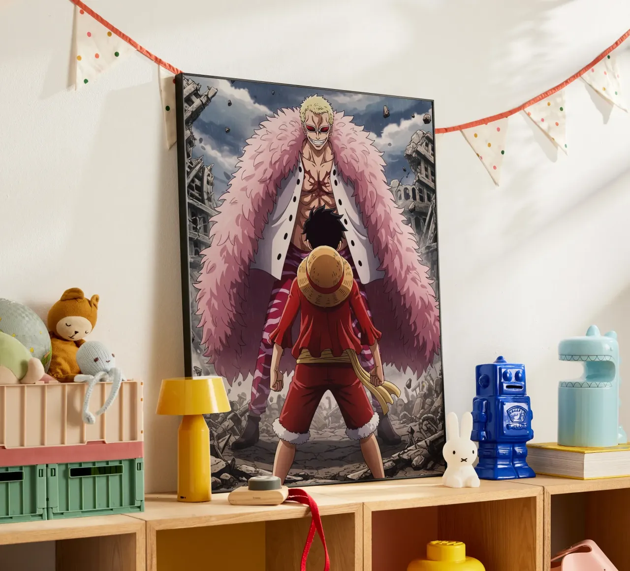 Monkey D Luffy Vs Donquixote Doflamingo alluminio dibond da Musadad Shop