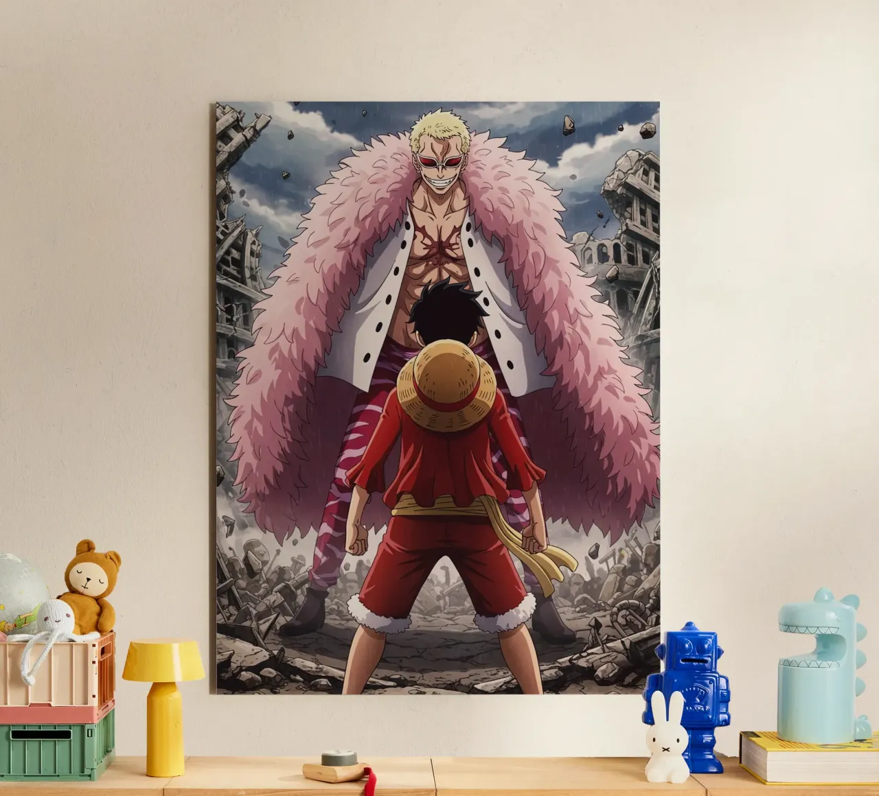 Monkey D Luffy Vs Donquixote Doflamingo alluminio dibond da Musadad Shop