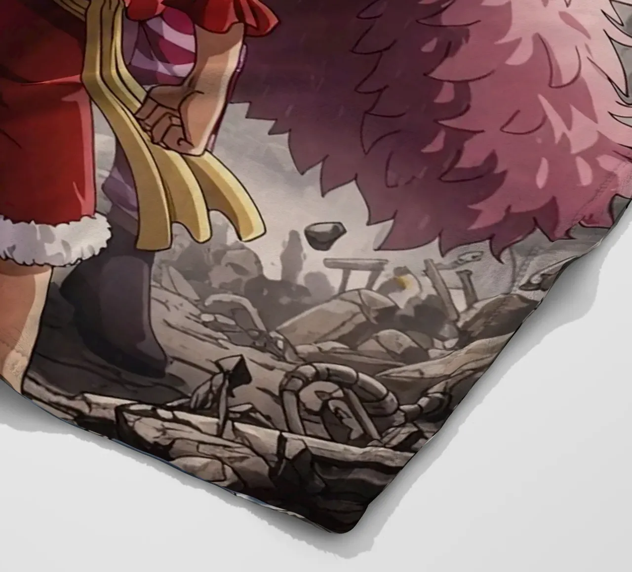 Monkey D Luffy Vs Donquixote Doflamingo coperta in pile da Musadad Shop