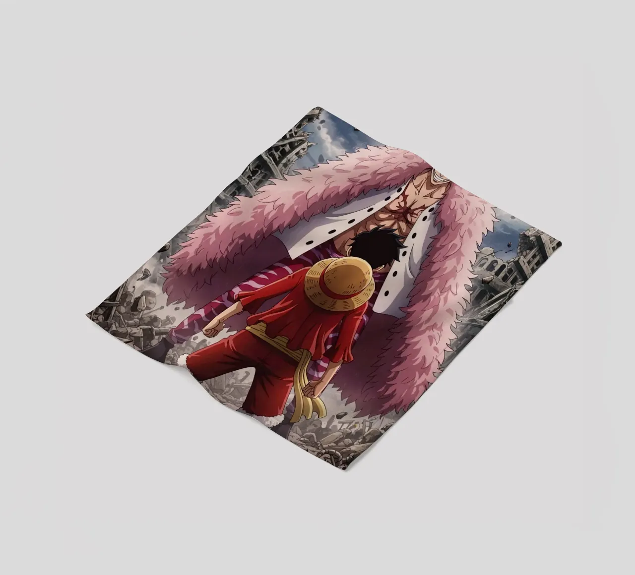 Monkey D Luffy Vs Donquixote Doflamingo coperta in pile da Musadad Shop