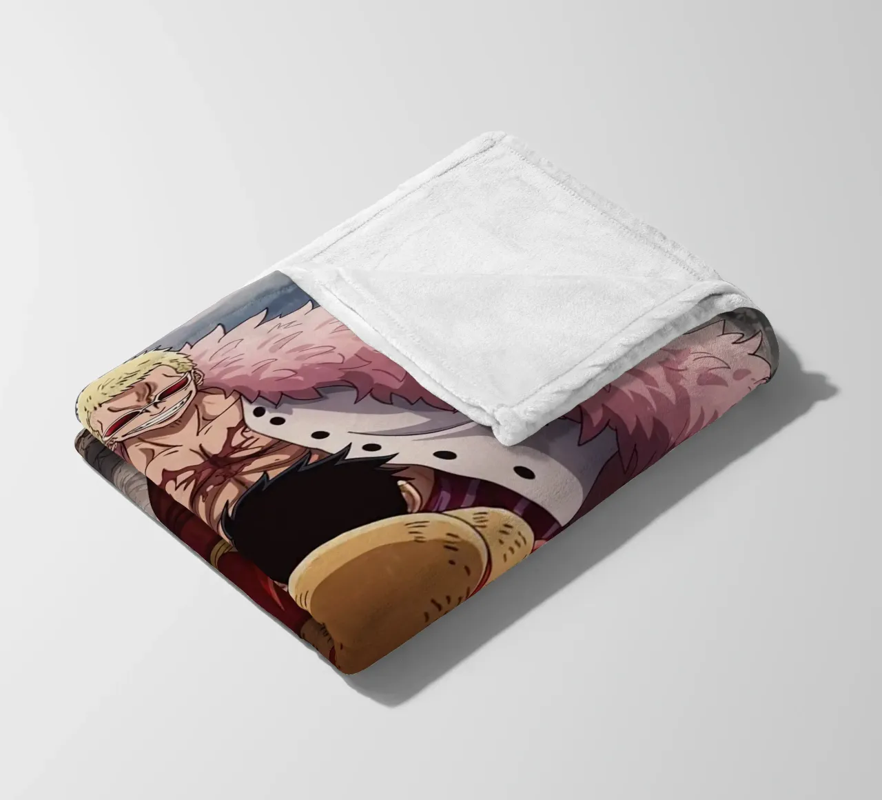 Monkey D Luffy Vs Donquixote Doflamingo coperta in pile da Musadad Shop