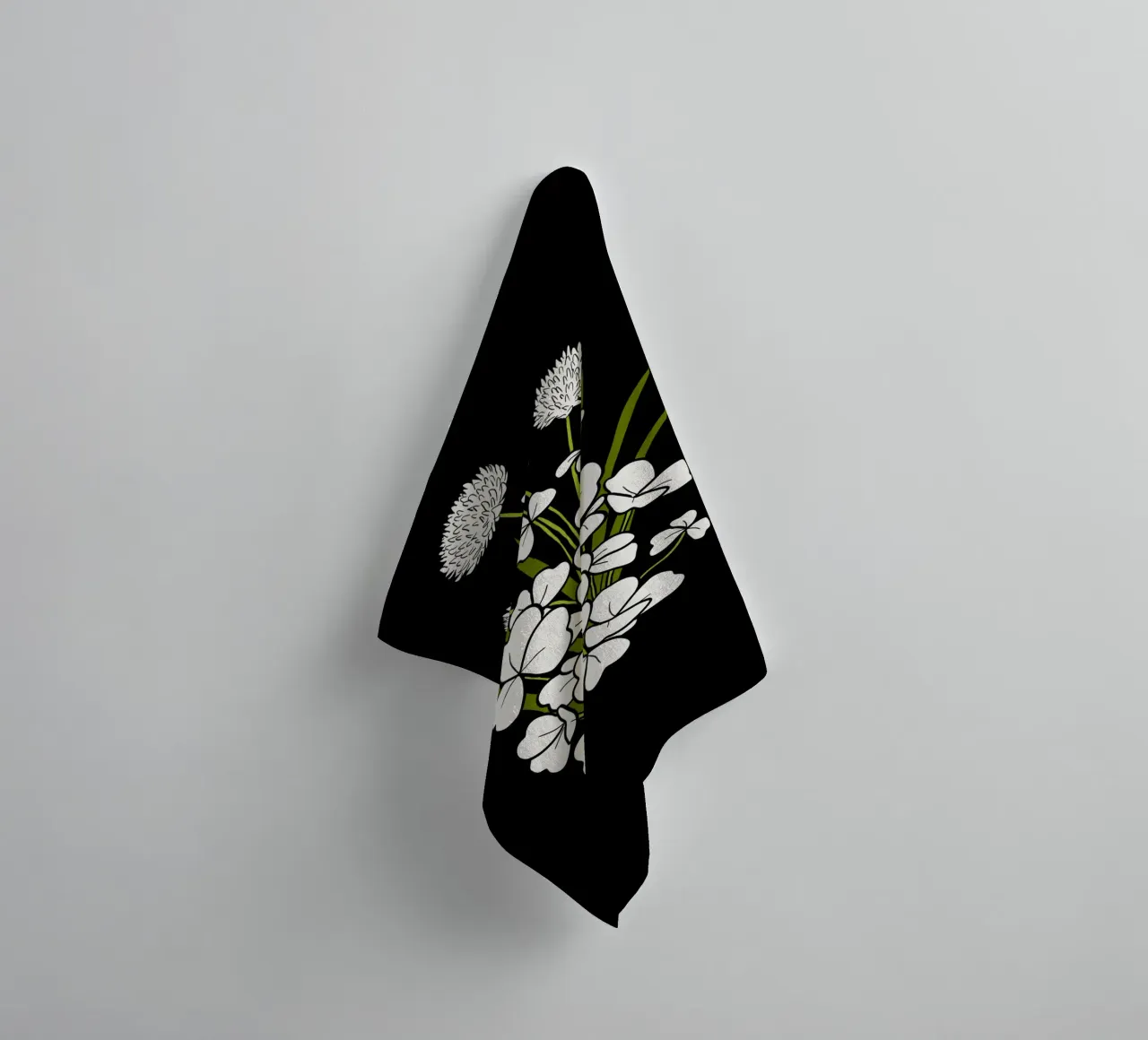 White shamrock asciugamano da bagno da TijanaArtStudio88