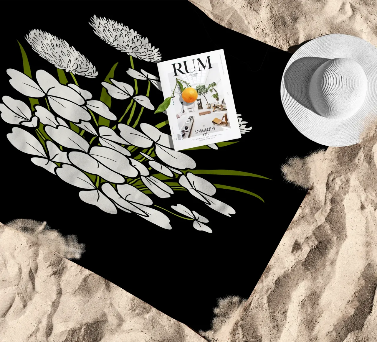 White shamrock telo mare da TijanaArtStudio88