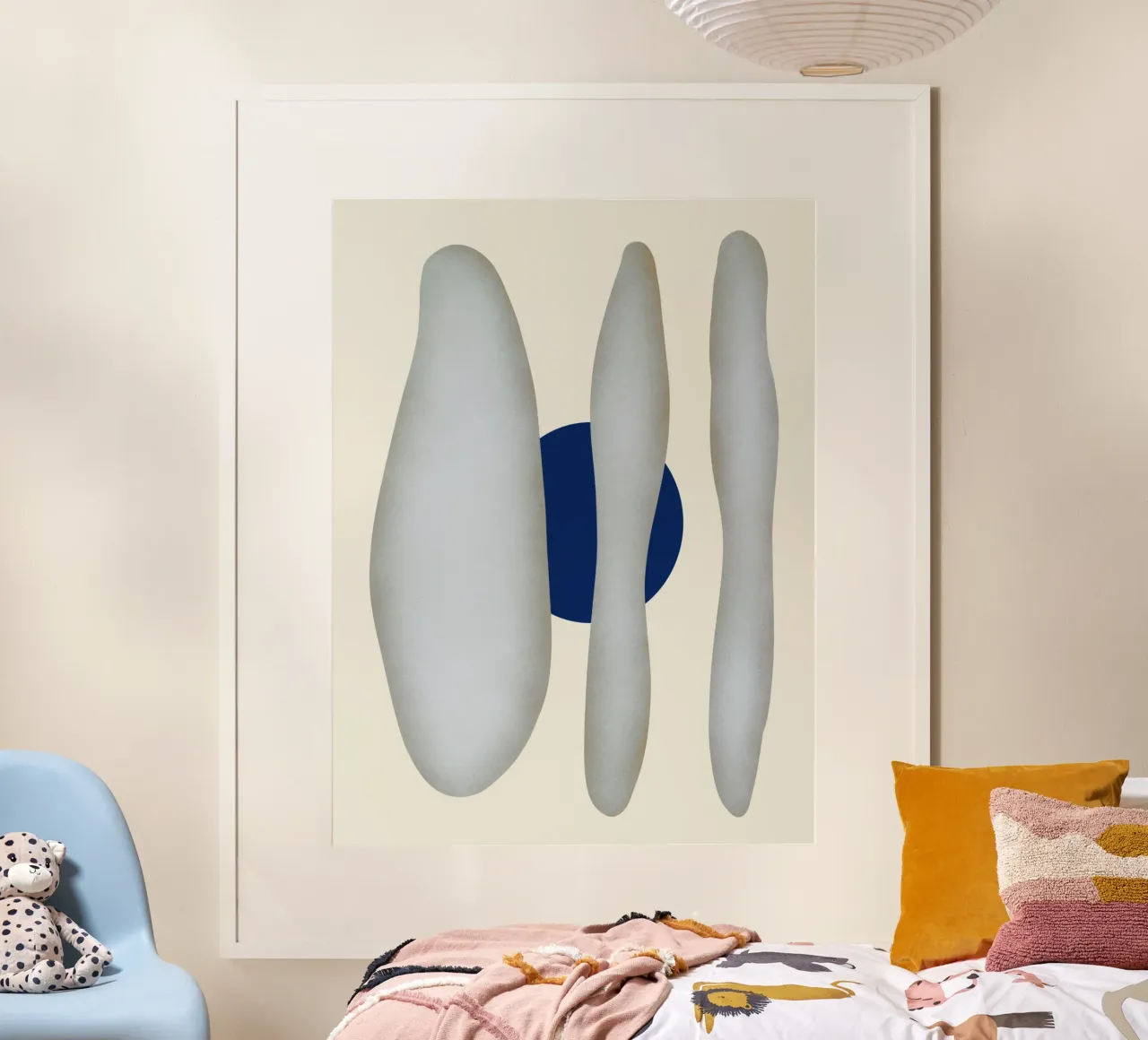 Modello liquido poster con telaio in legno da Little Dean
