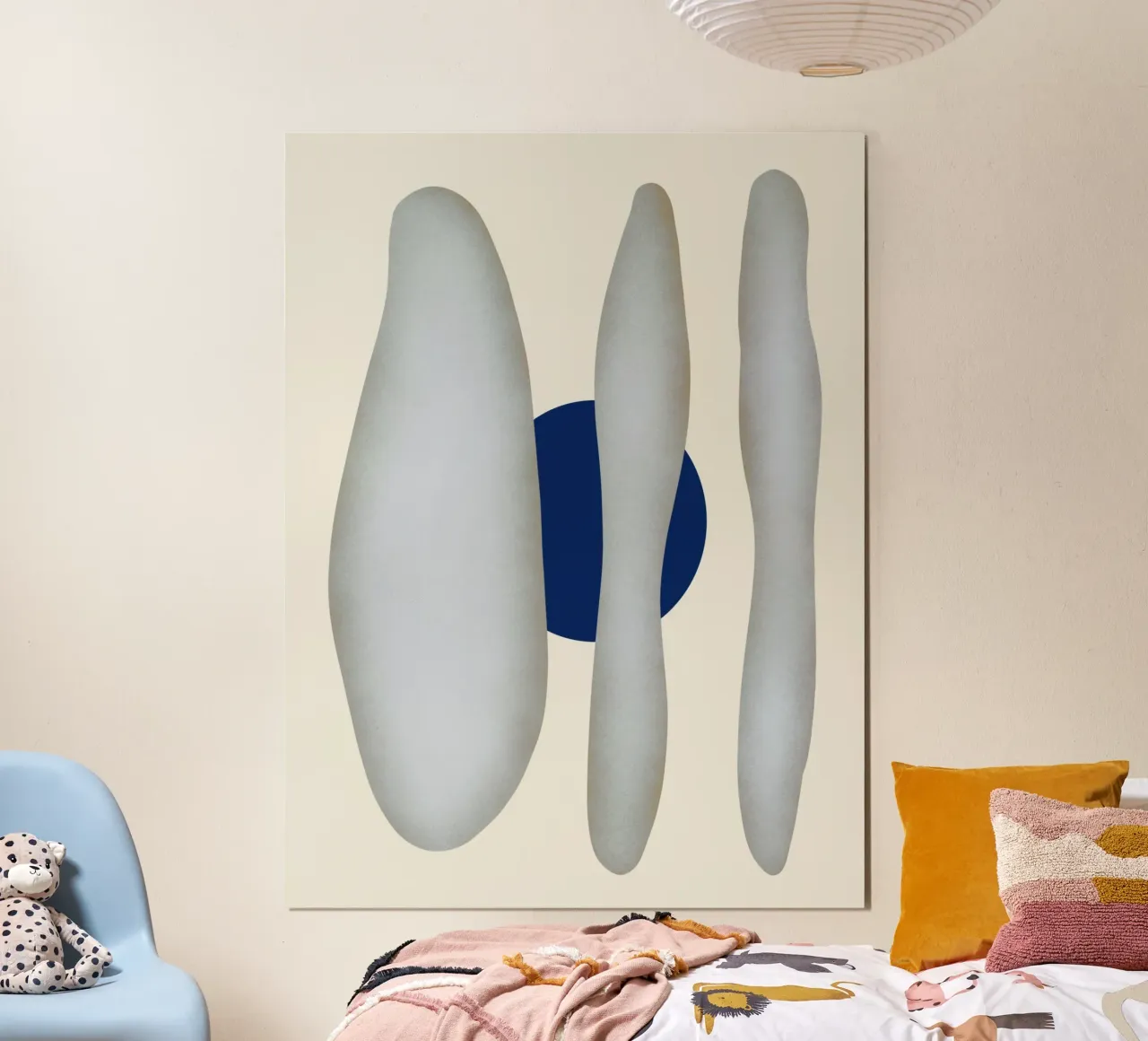 Modello liquido poster con telaio in legno da Little Dean