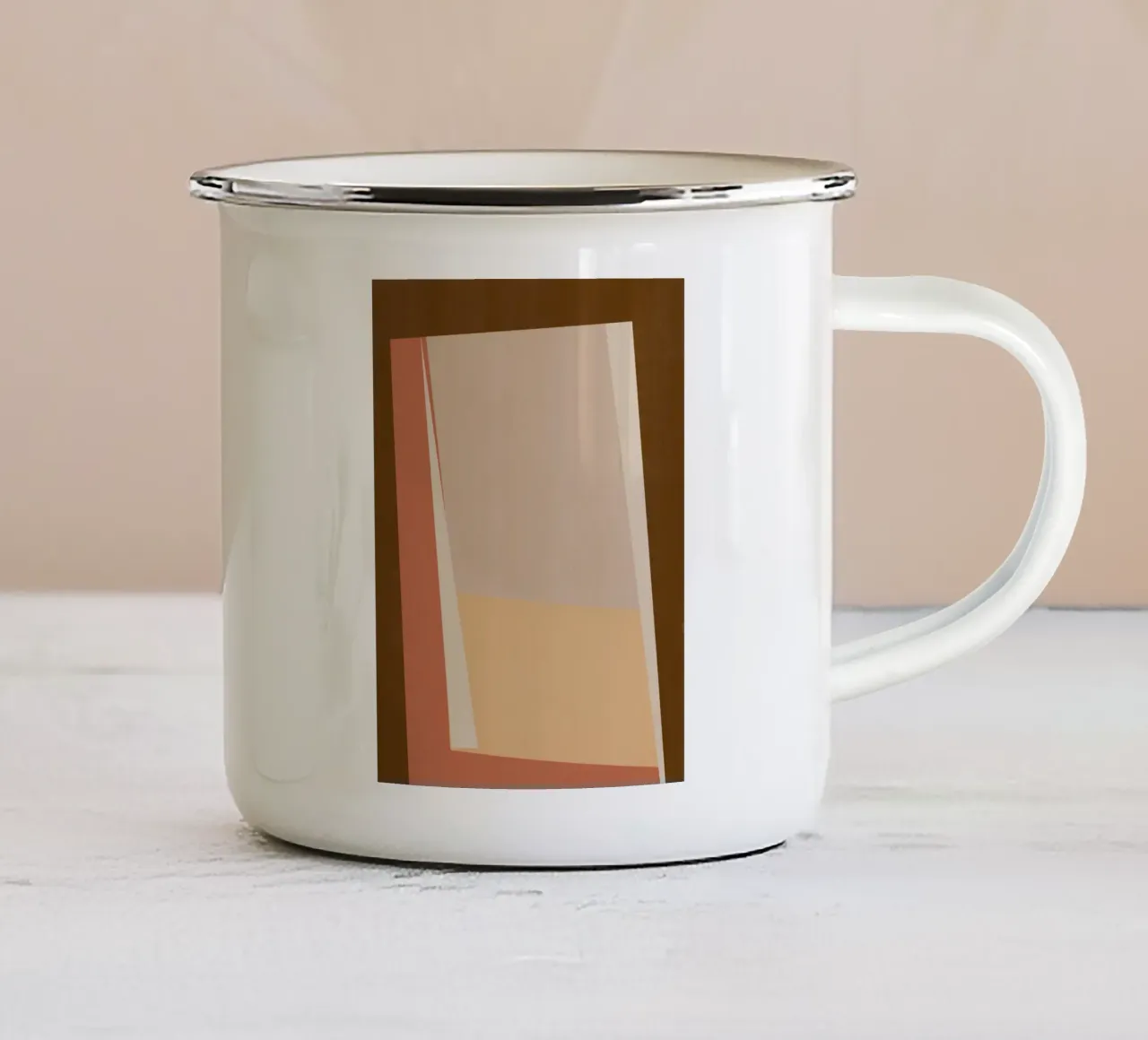 Tono terra astratto 10 tazza in smalto da Little Dean