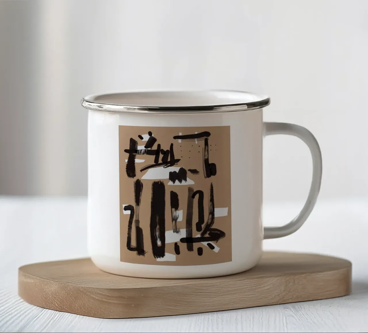 Colpi astratti tazza in smalto da Little Dean