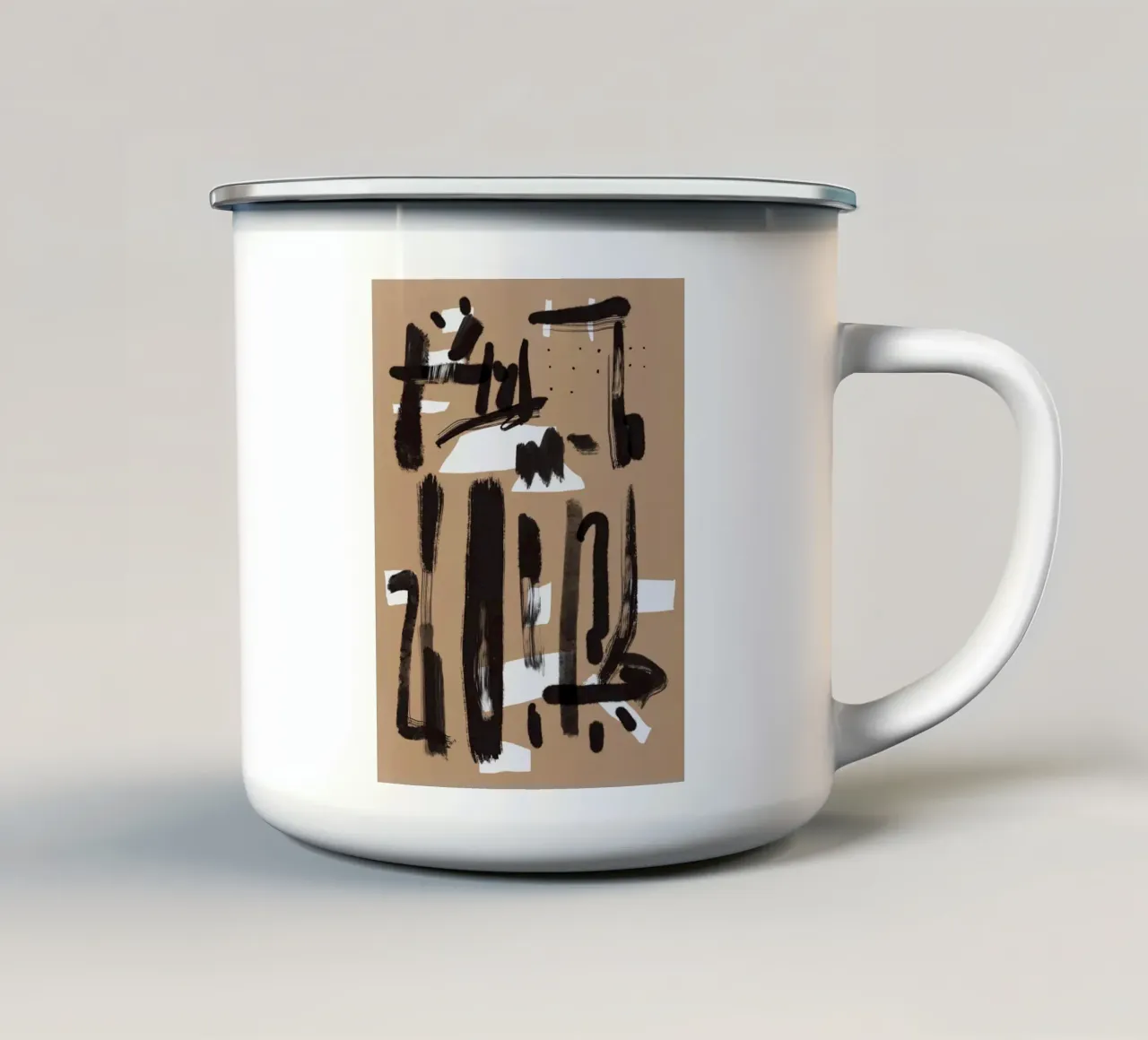 Colpi astratti tazza in smalto da Little Dean