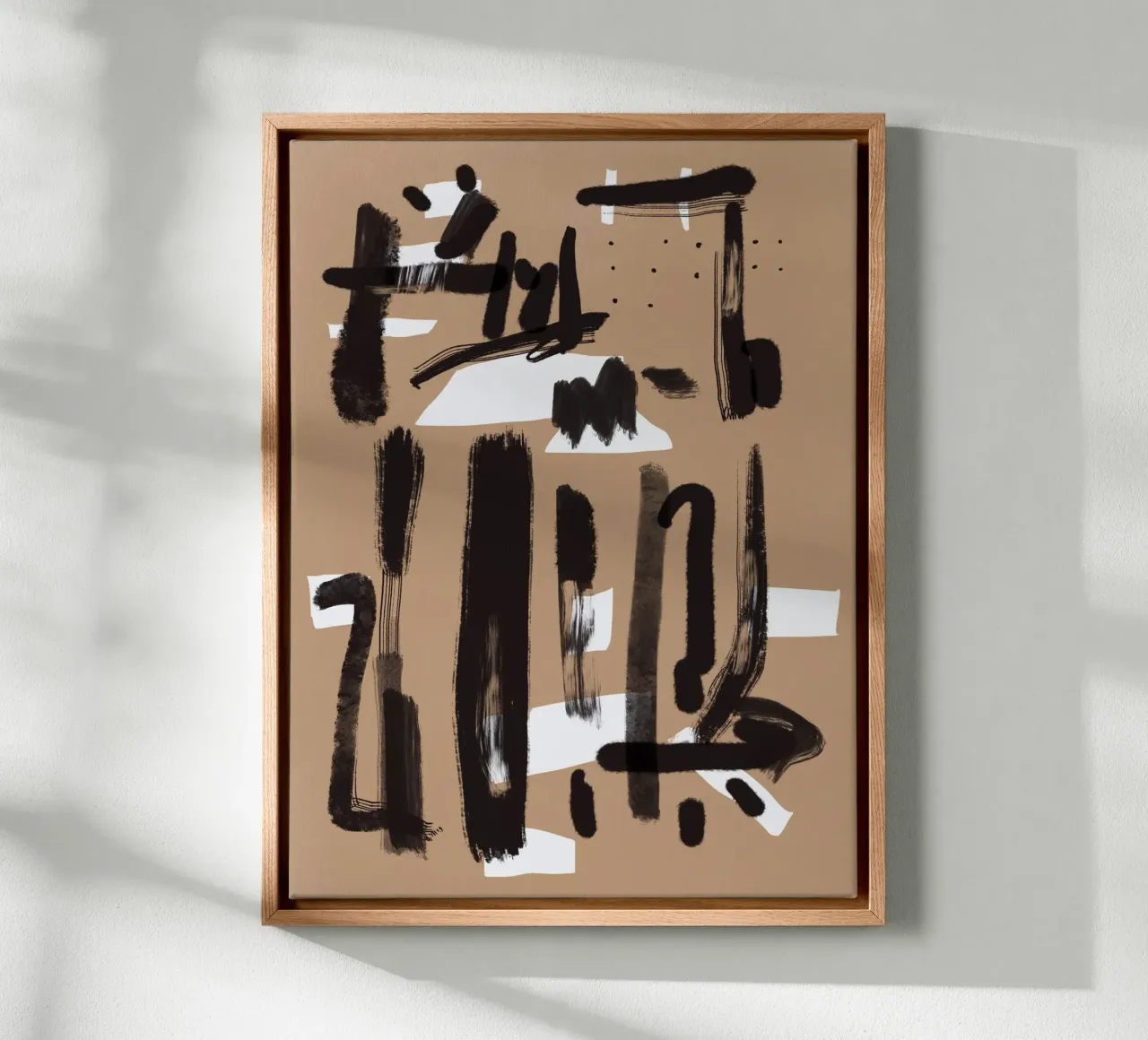 Abstracte beroertes canvas met Baklijst van Little Dean