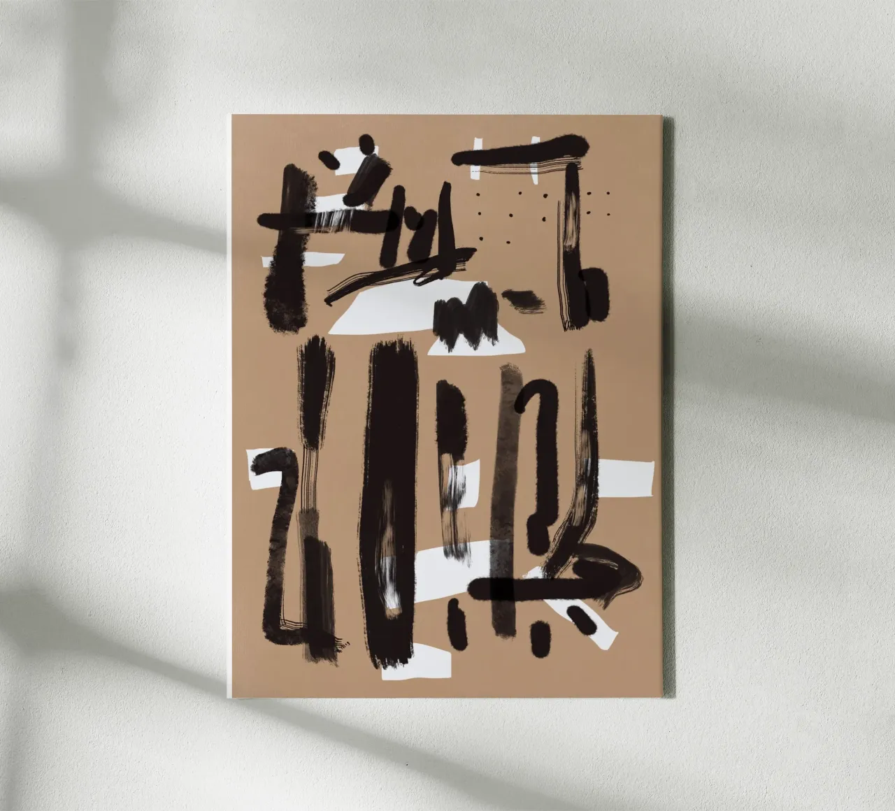 Abstracte beroertes canvas met Baklijst van Little Dean