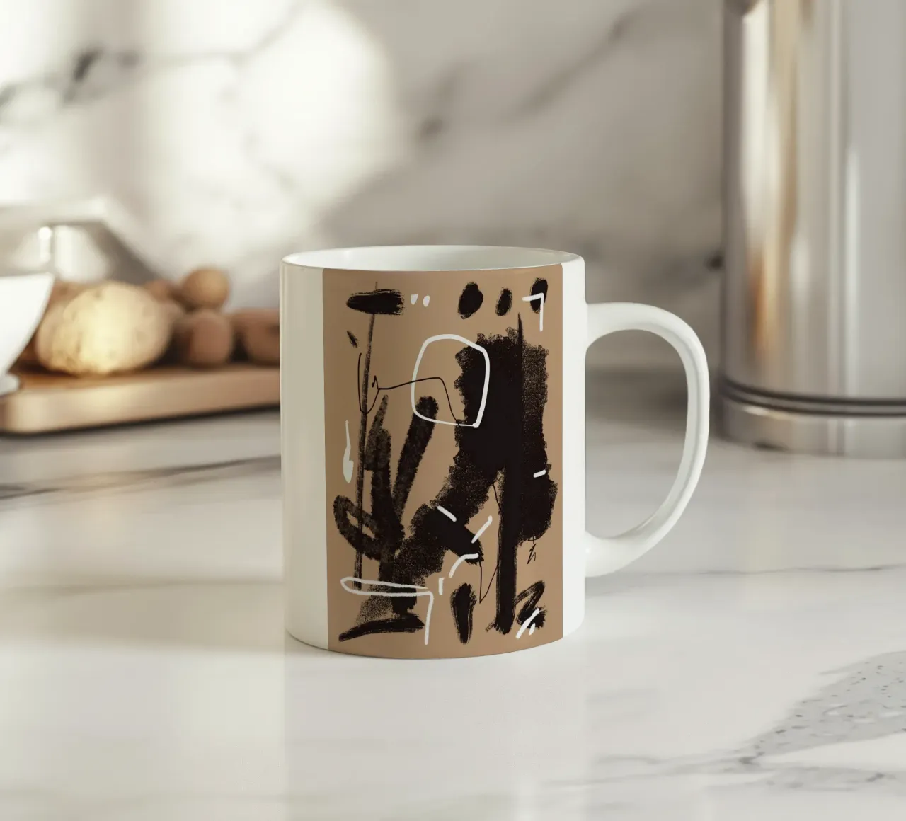 Colpi astratti 02 tazza in ceramica da Little Dean