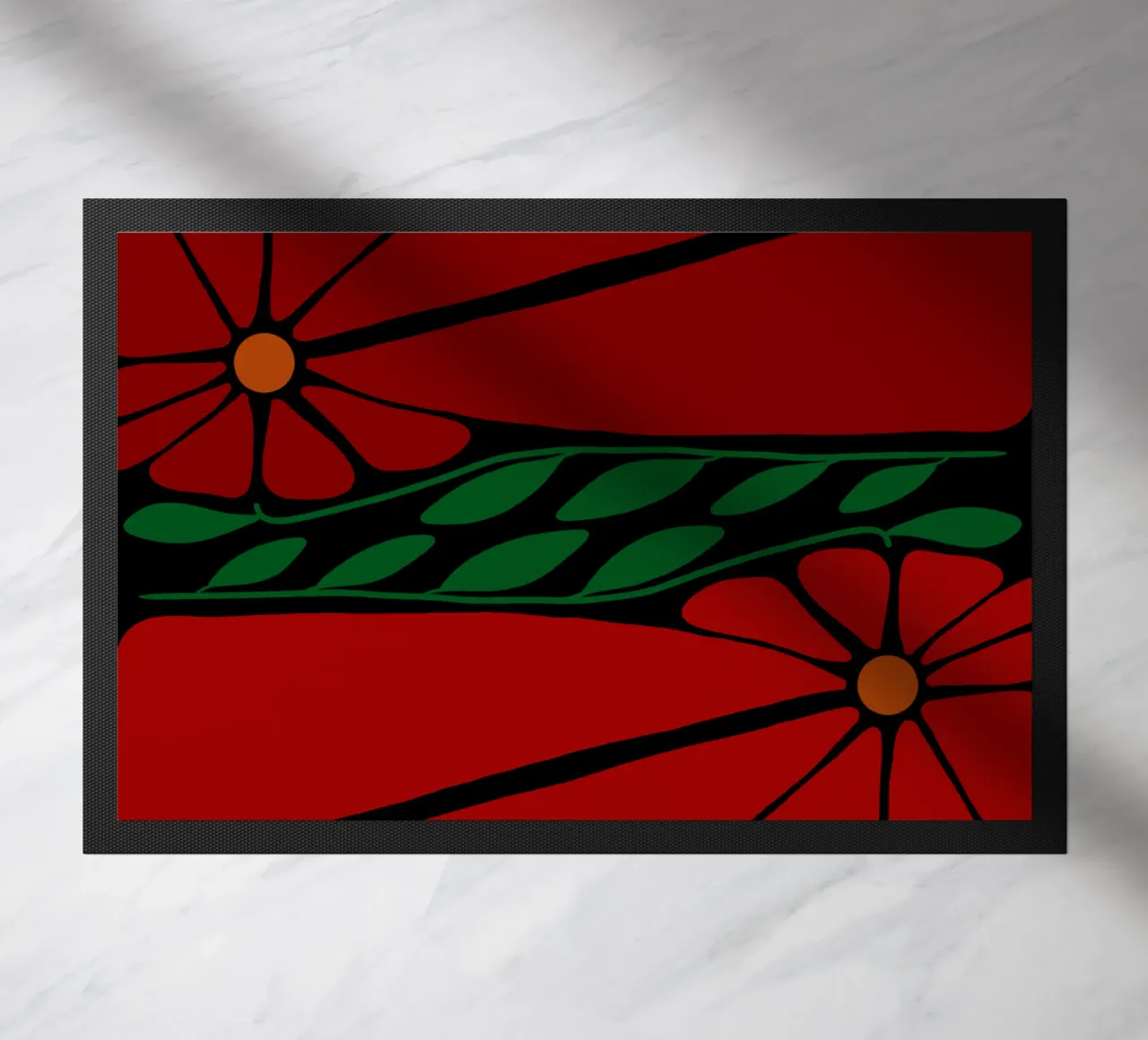 Red double large flower zerbino da TijanaArtStudio88