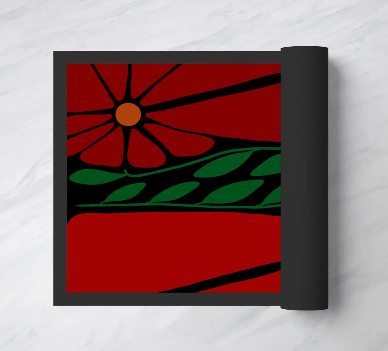 Red double large flower zerbino da TijanaArtStudio88