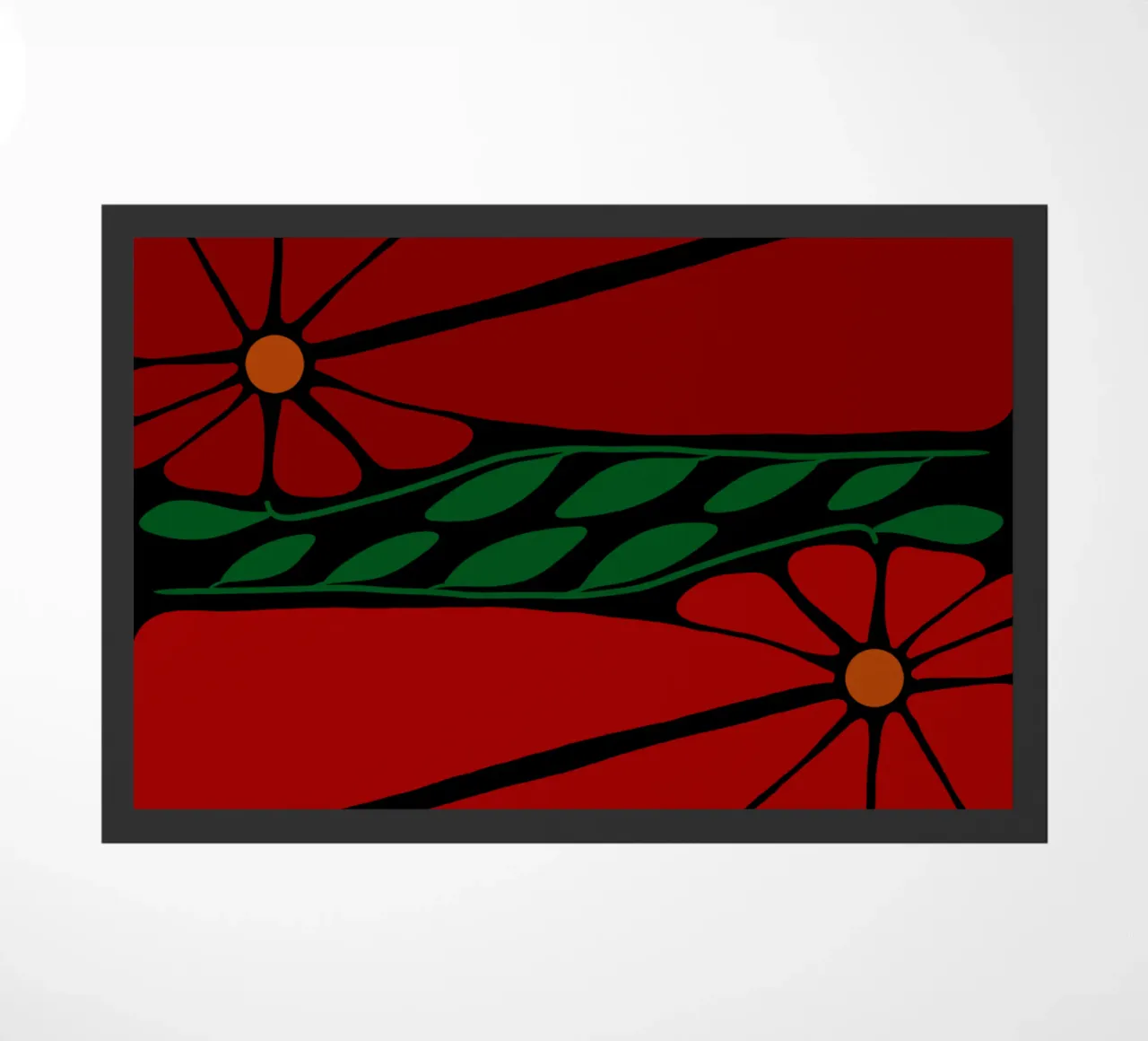 Red double large flower zerbino da TijanaArtStudio88
