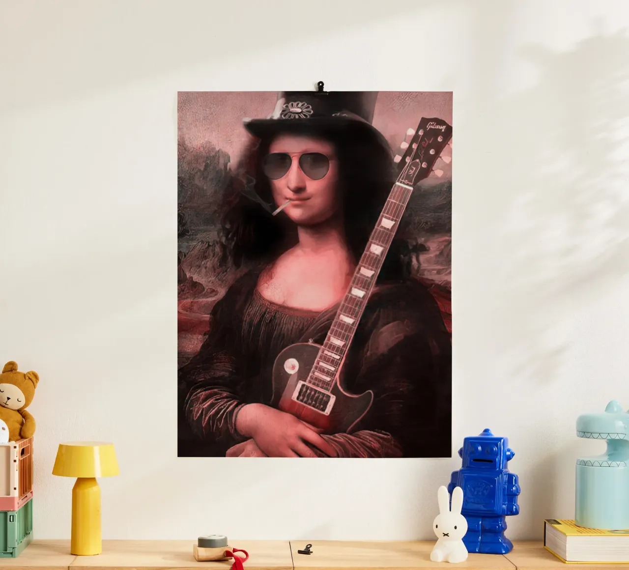 Mona lisa Slash poster da Musadad Shop