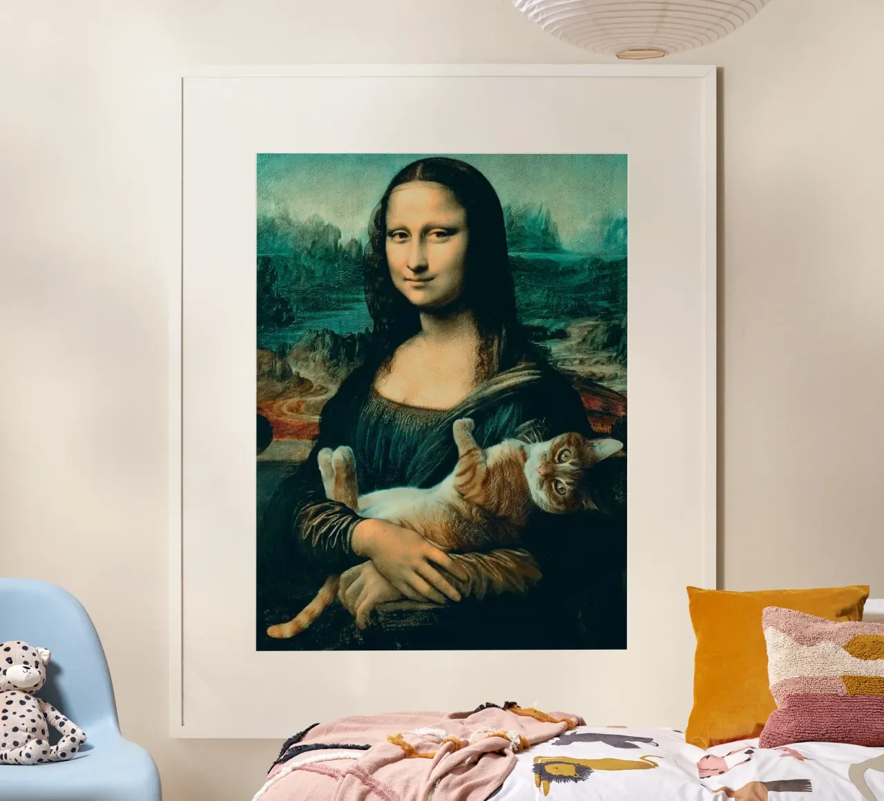Mona lisa Cat poster da Musadad Shop