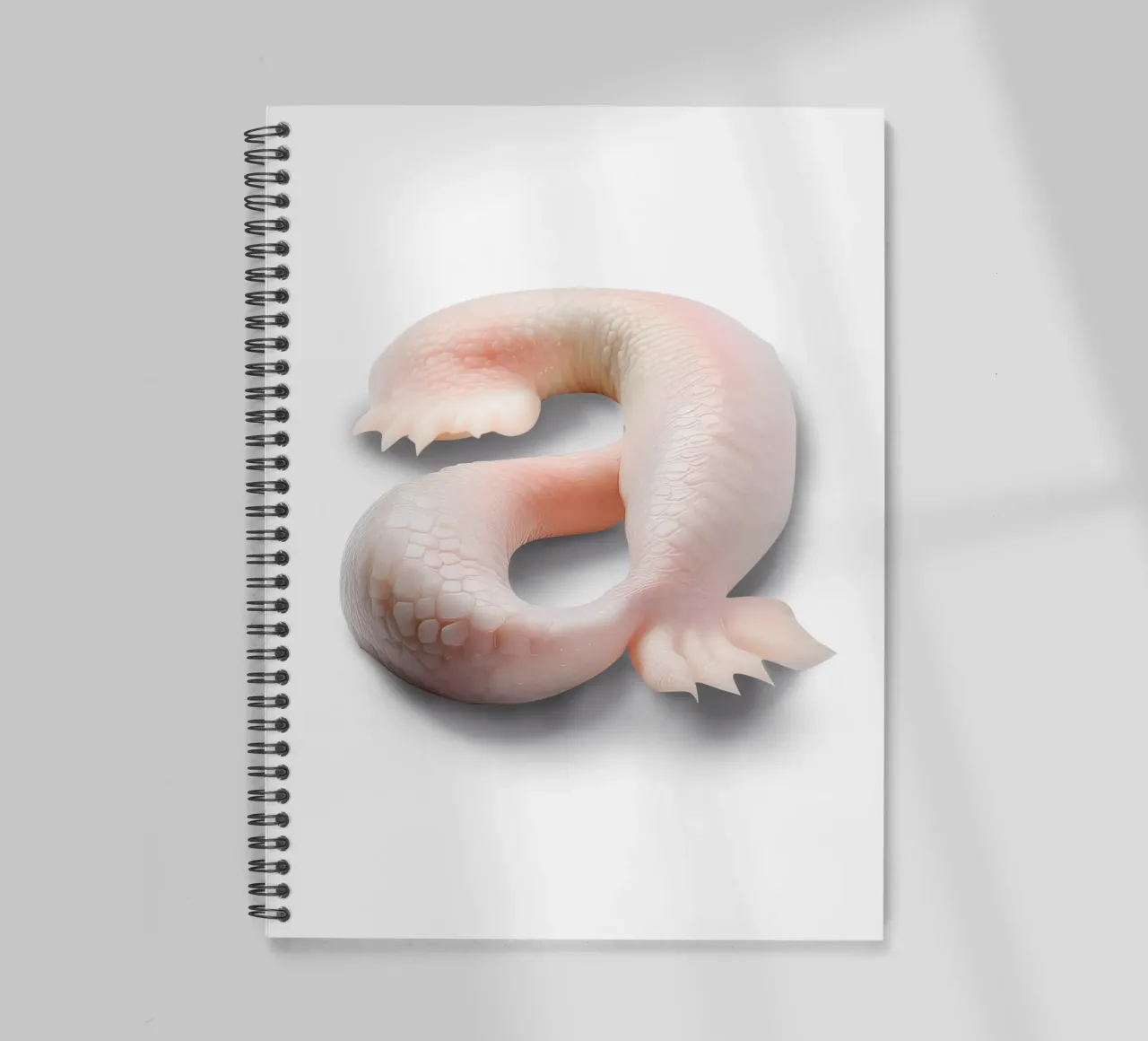 a - axolotl spiral notebook by The True Type