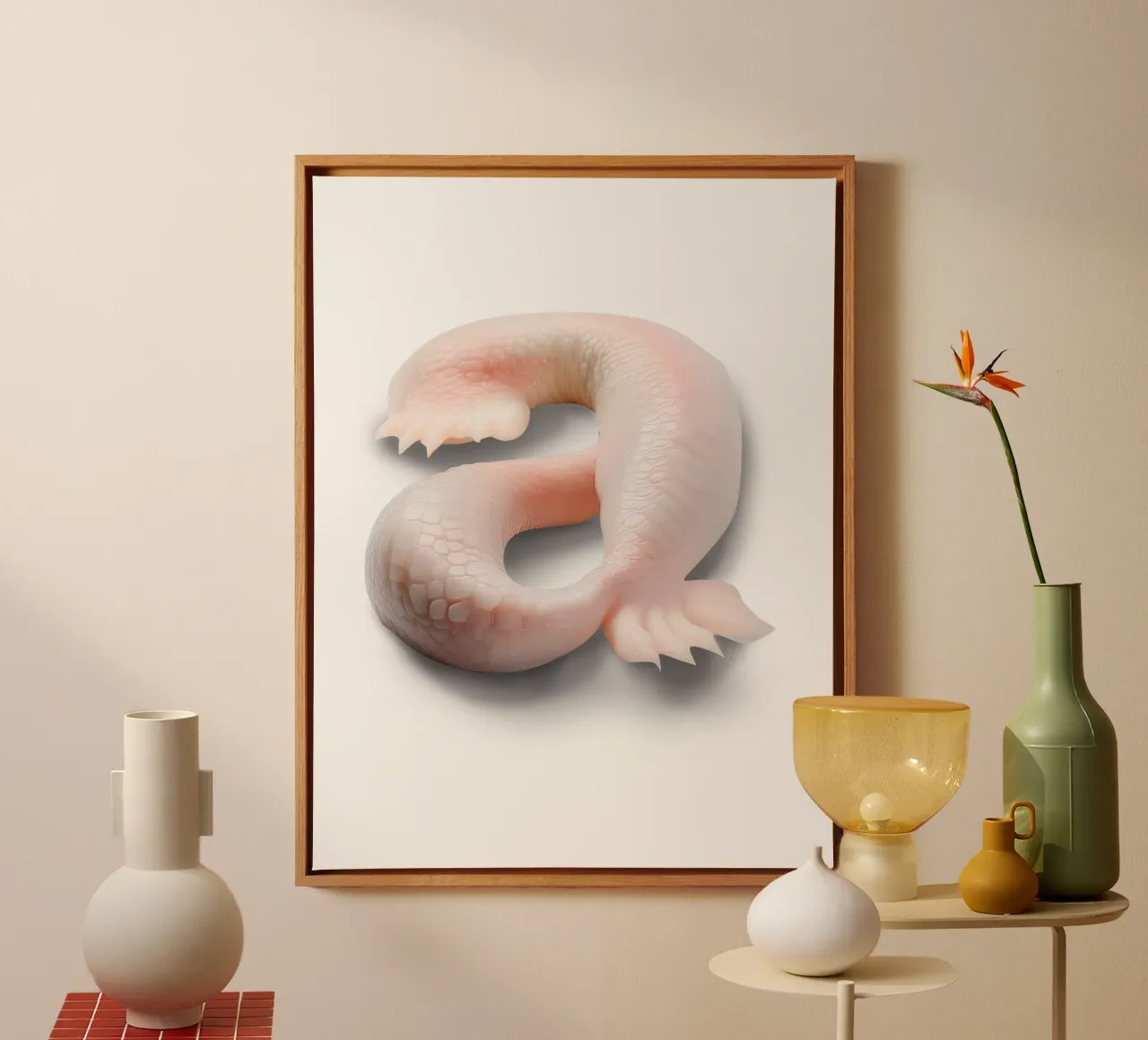 a - axolotl canvas by The True Type