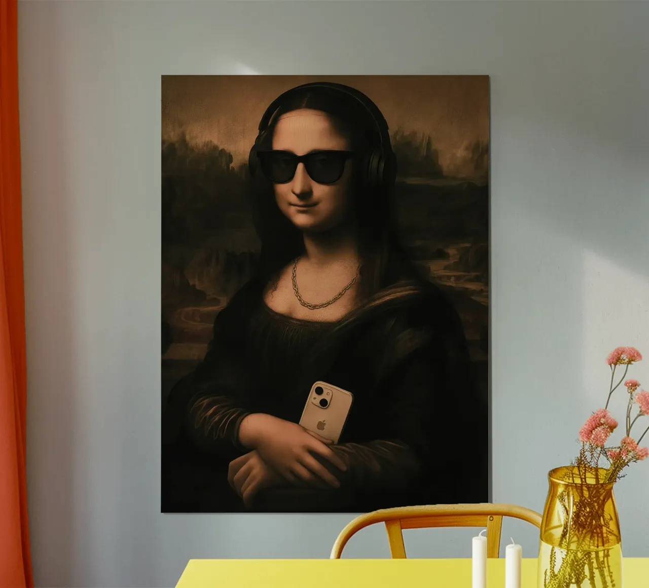 Mona lisa Funky poster con telaio in plastica da Musadad Shop