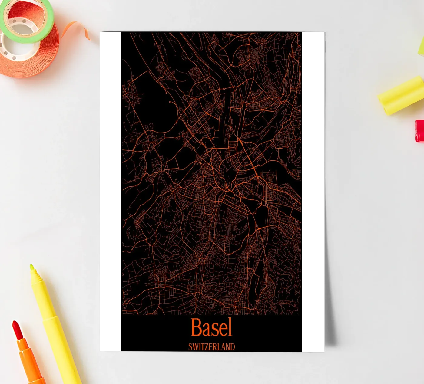 Basel stickervel van MiMap