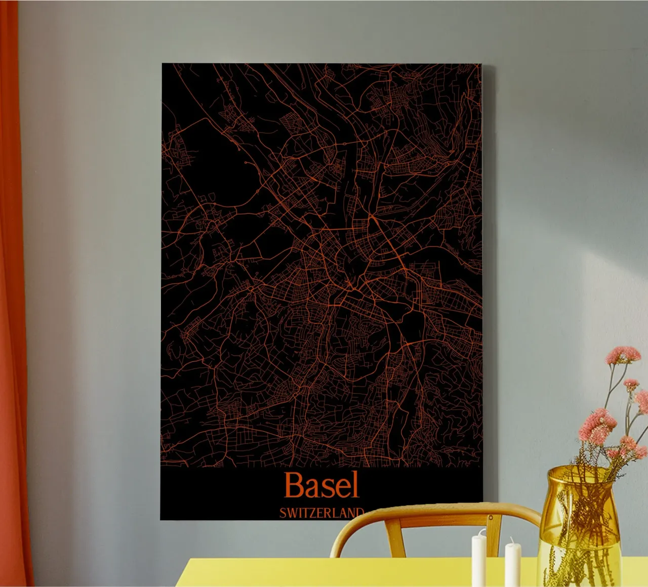 Basel tela con Cornice a cassetta da MiMap
