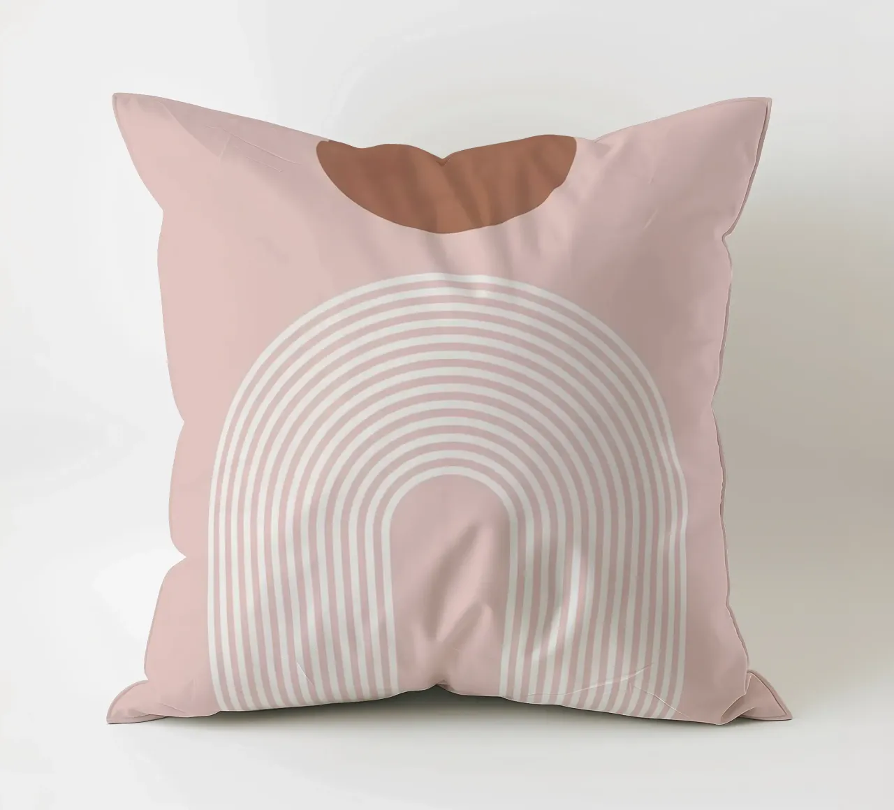 cerchio arco linee curve rosa marrone cuscino da Patrick M Gerber
