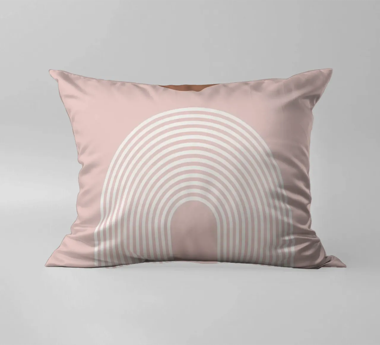cerchio arco linee curve rosa marrone cuscino da Patrick M Gerber