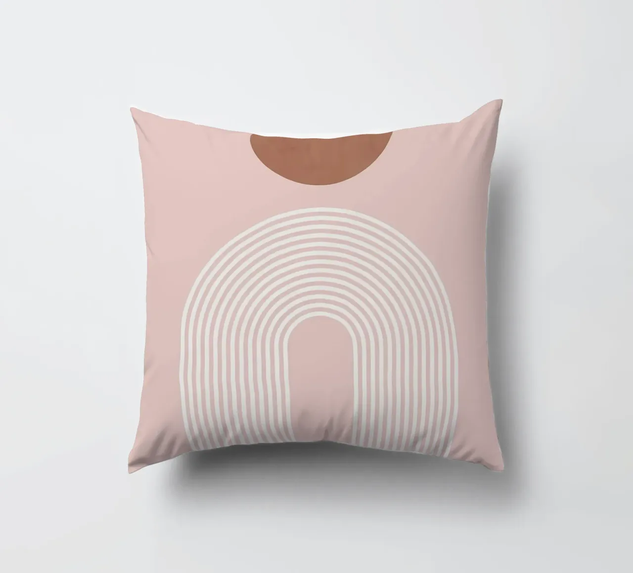 cerchio arco linee curve rosa marrone cuscino da Patrick M Gerber