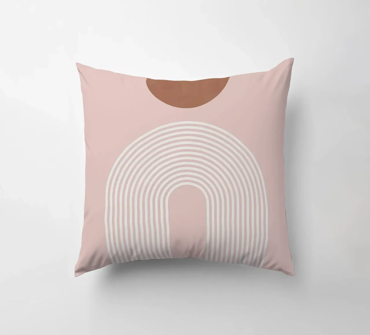cerchio arco linee curve rosa marrone cuscino da Patrick M Gerber