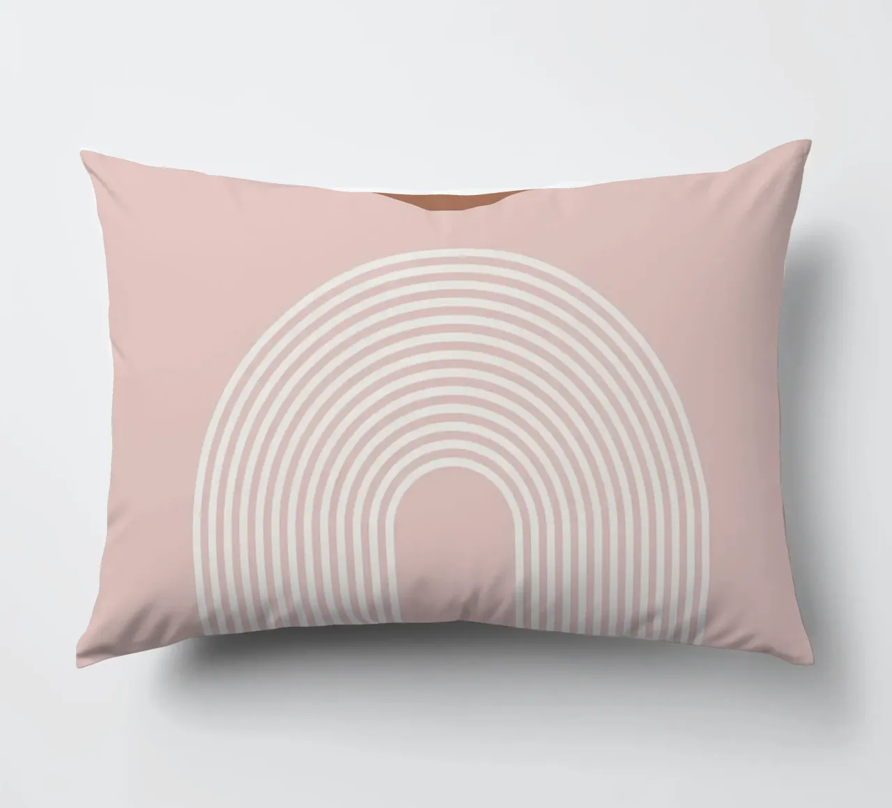 cerchio arco linee curve rosa marrone cuscino da Patrick M Gerber