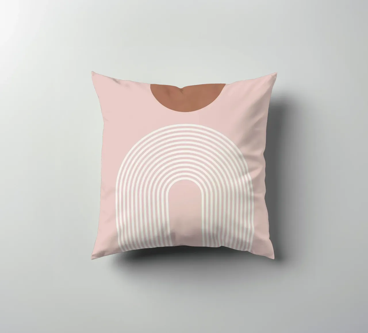 cerchio arco linee curve rosa marrone cuscino da Patrick M Gerber