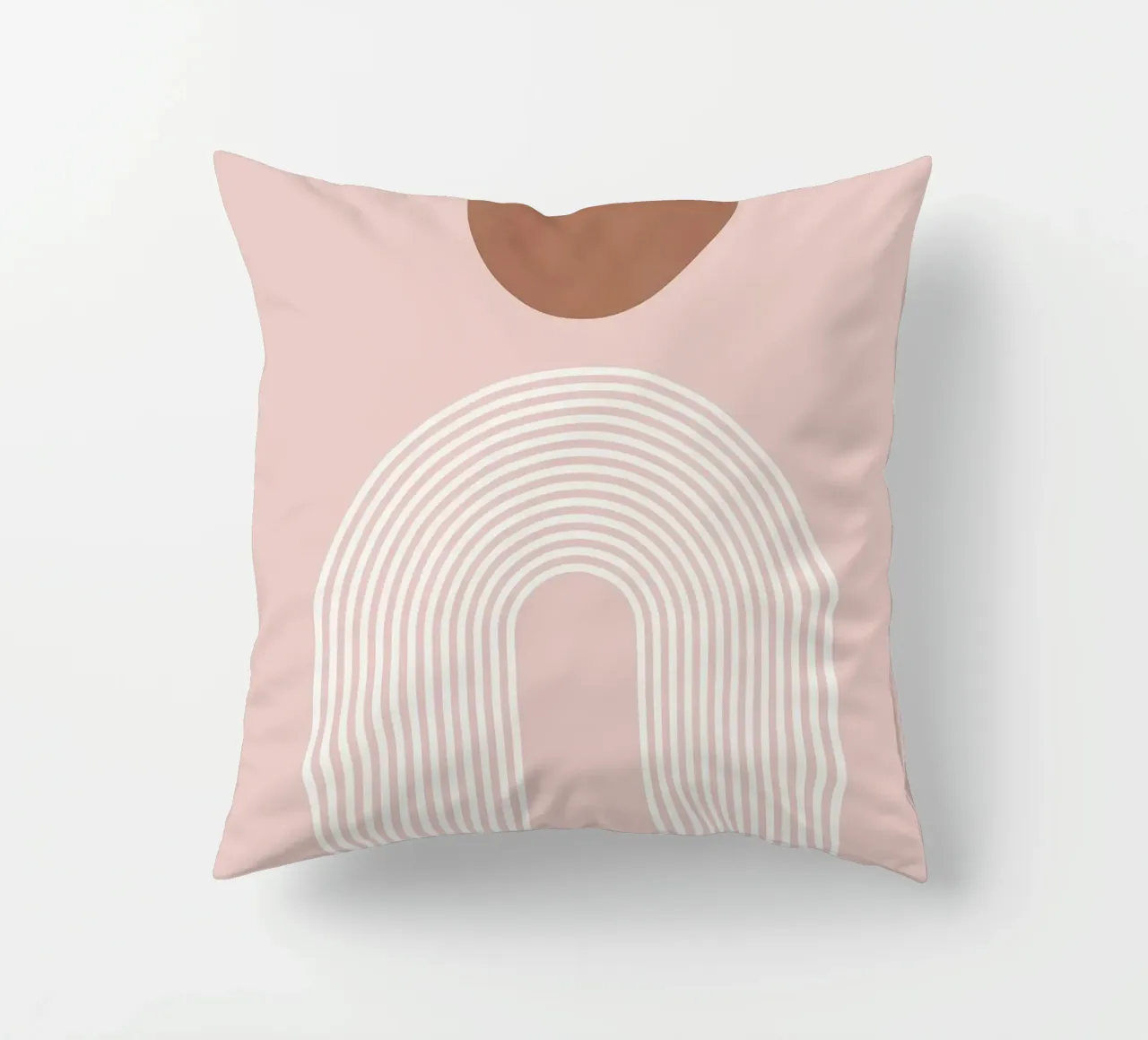 cerchio arco linee curve rosa marrone cuscino da Patrick M Gerber