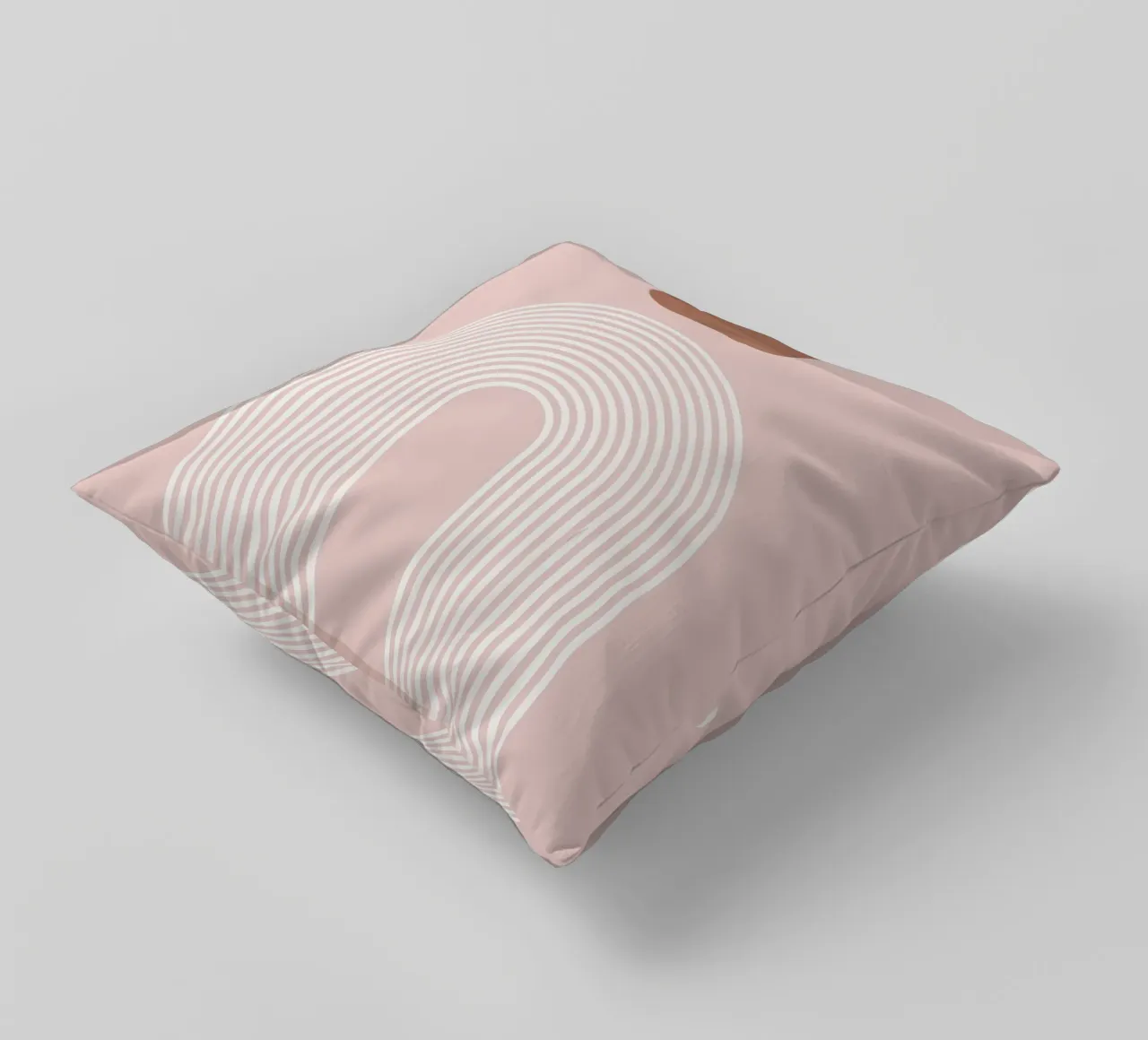 cerchio arco linee curve rosa marrone cuscino da Patrick M Gerber