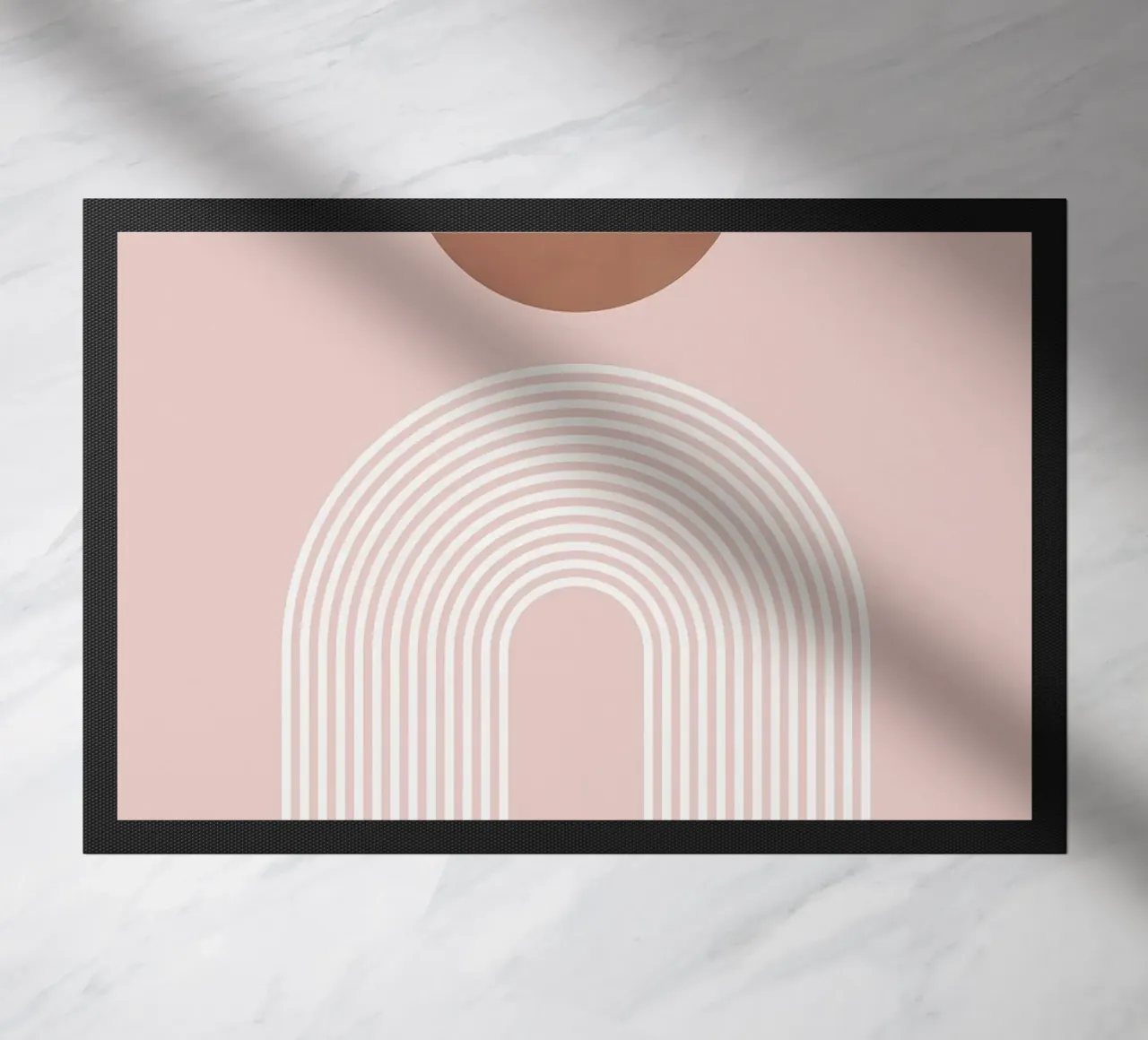 cerchio arco linee curve rosa marrone zerbino da Patrick M Gerber