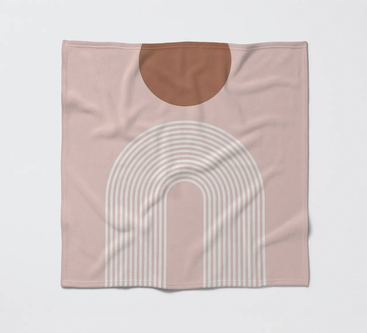 cerchio arco linee curve rosa marrone coperta in pile da Patrick M Gerber