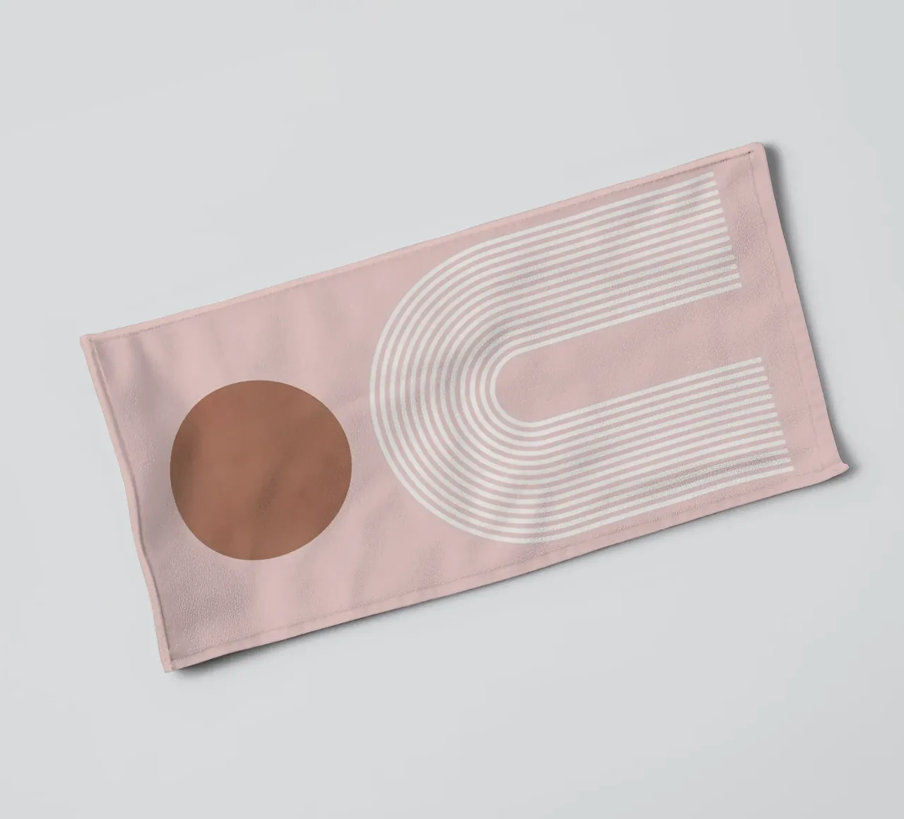cerchio arco linee curve rosa marrone asciugamano da bagno da Patrick M Gerber