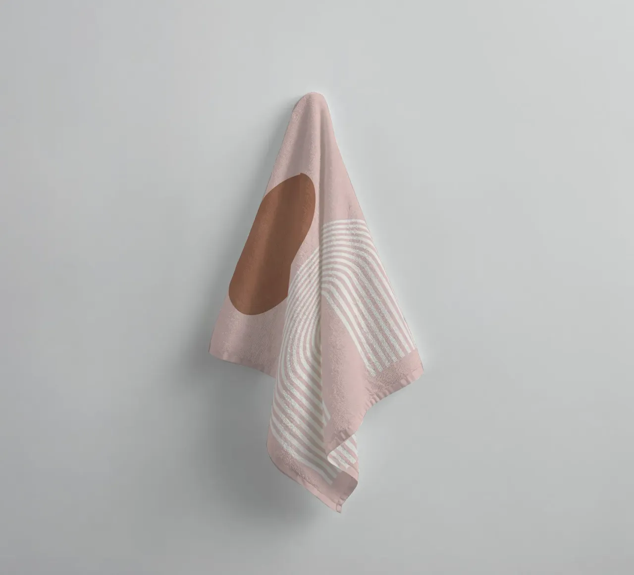 cerchio arco linee curve rosa marrone asciugamano da bagno da Patrick M Gerber
