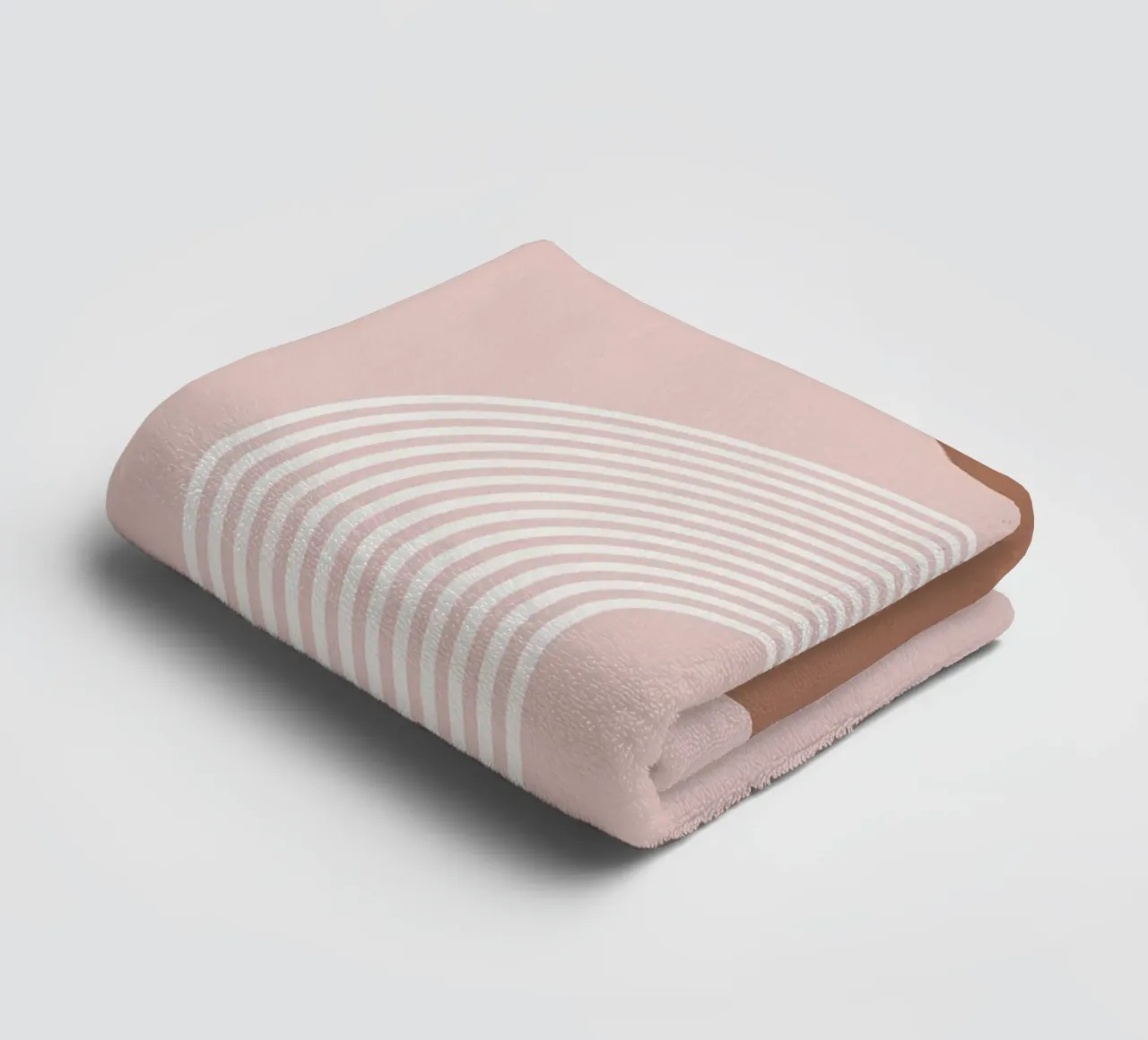 cerchio arco linee curve rosa marrone asciugamano da bagno da Patrick M Gerber