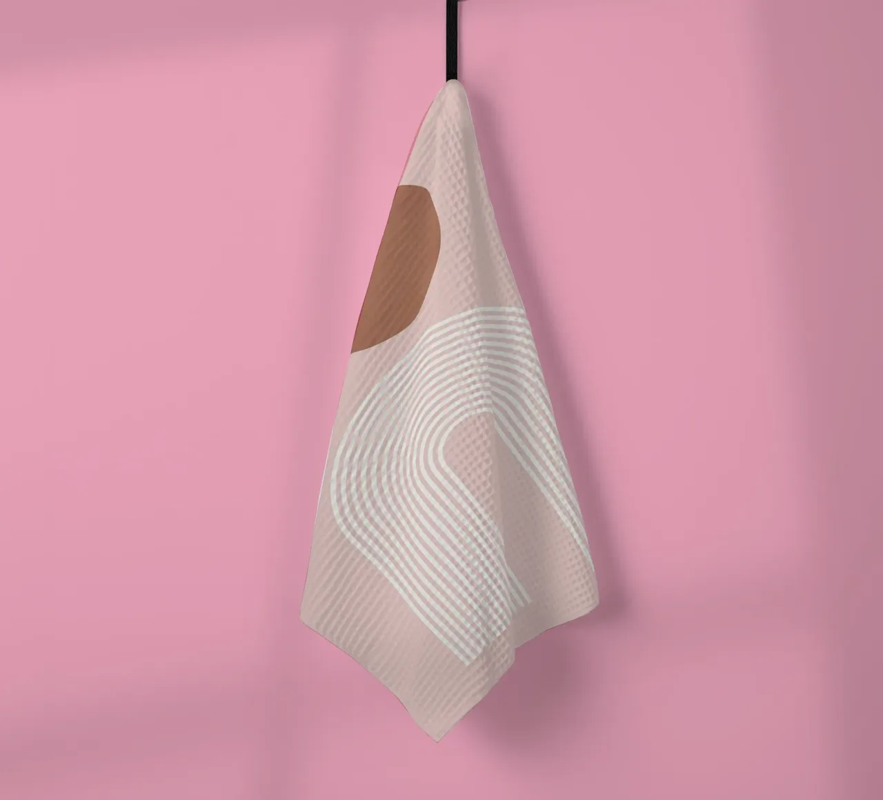 cerchio arco linee curve rosa marrone canovaccio da cucina da Patrick M Gerber