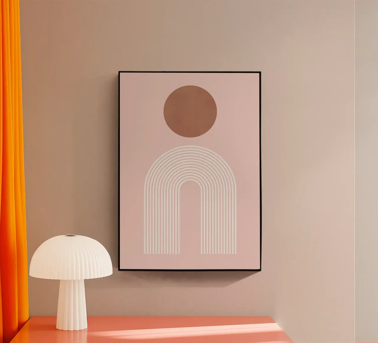 cerchio arco linee curve rosa marrone plexiglass da Patrick M Gerber