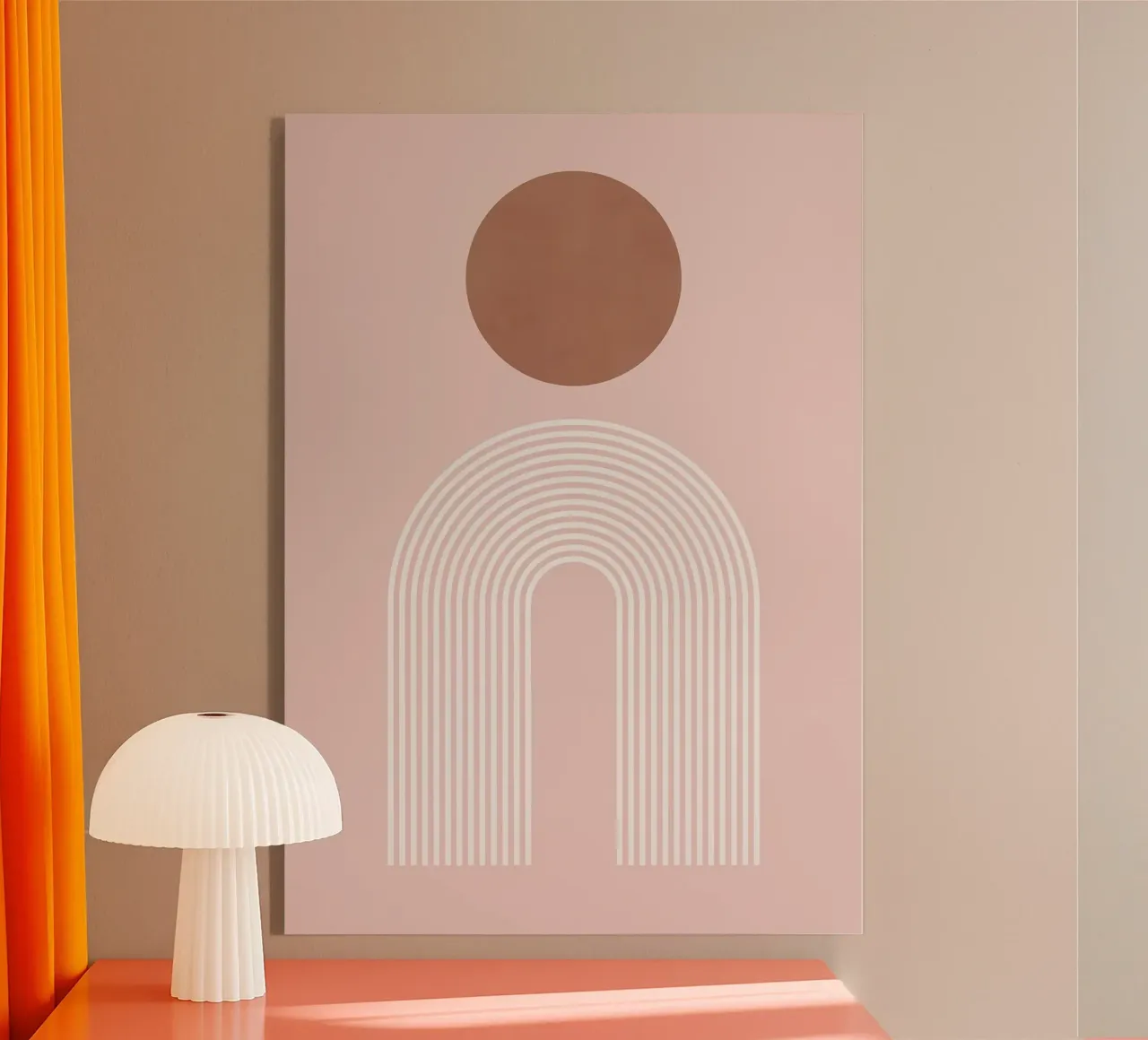 cerchio arco linee curve rosa marrone plexiglass da Patrick M Gerber