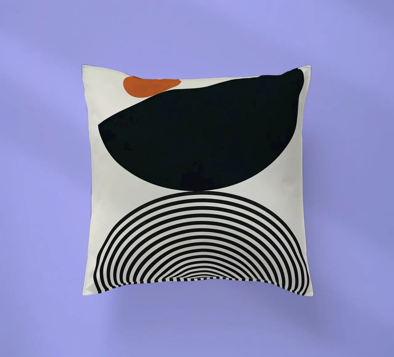 cerchio semicerchio forme geometriche in bianco e nero cuscino da Patrick M Gerber