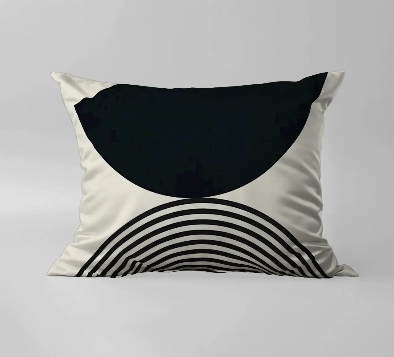 cerchio semicerchio forme geometriche in bianco e nero cuscino da Patrick M Gerber