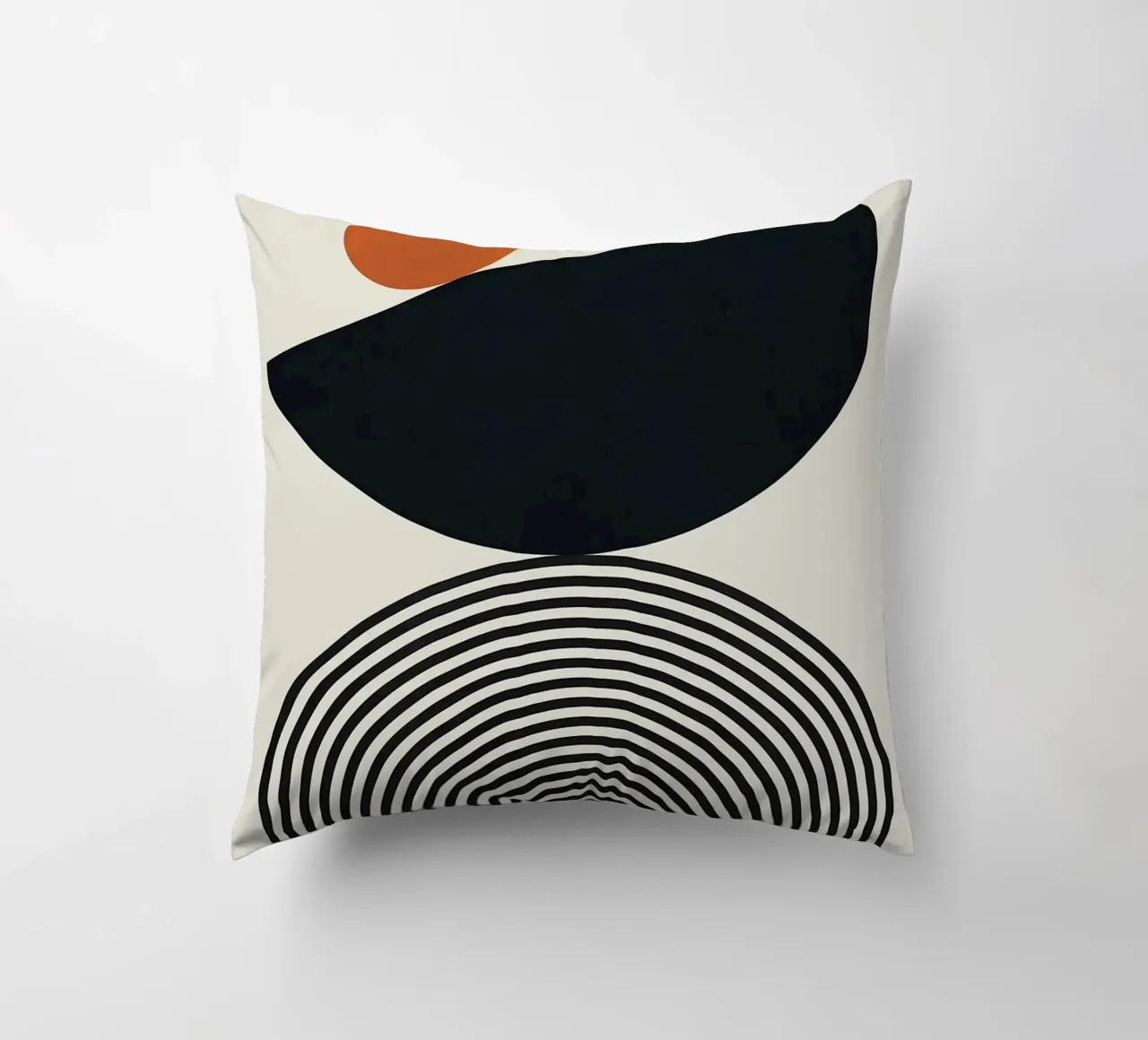 cerchio semicerchio forme geometriche in bianco e nero cuscino da Patrick M Gerber