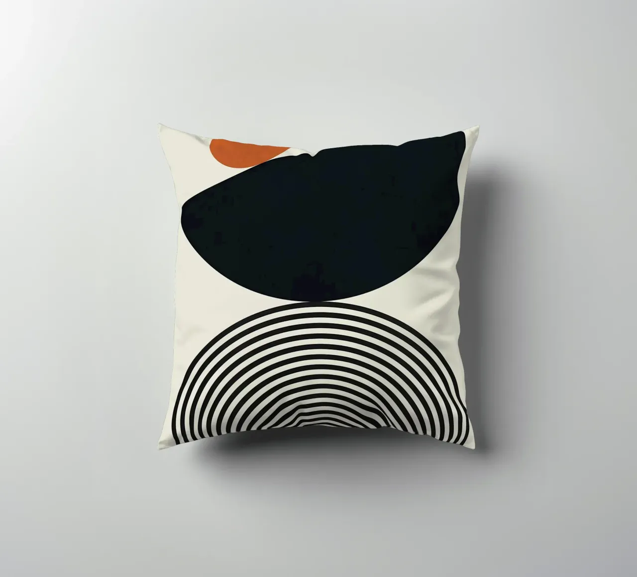 cerchio semicerchio forme geometriche in bianco e nero cuscino da Patrick M Gerber