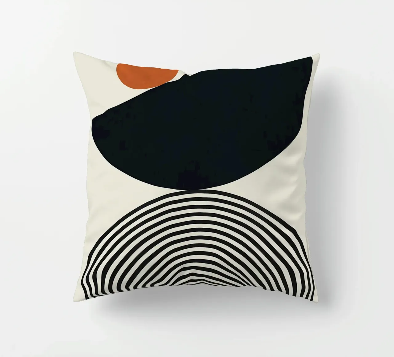 cerchio semicerchio forme geometriche in bianco e nero cuscino da Patrick M Gerber