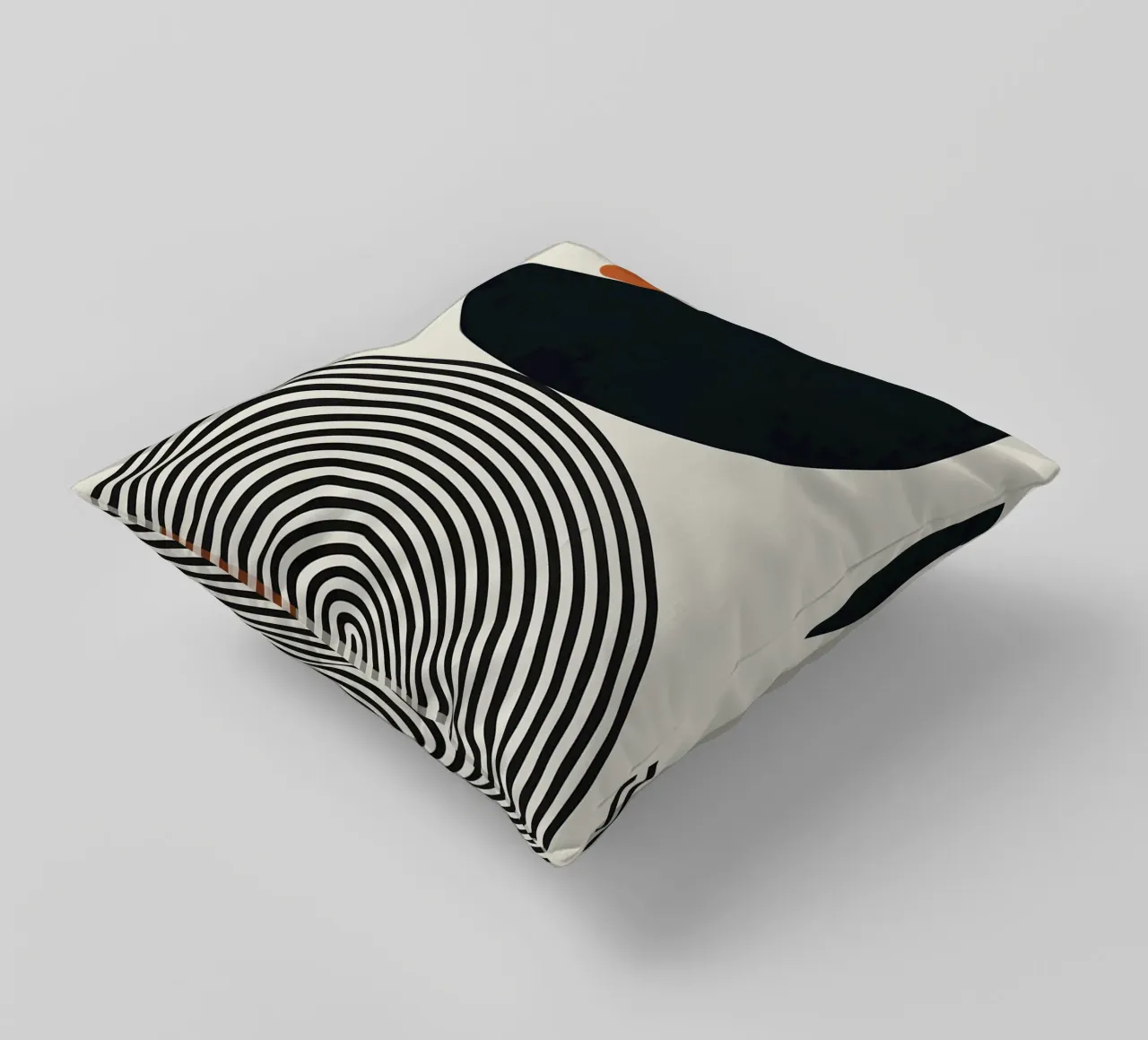 cerchio semicerchio forme geometriche in bianco e nero cuscino da Patrick M Gerber