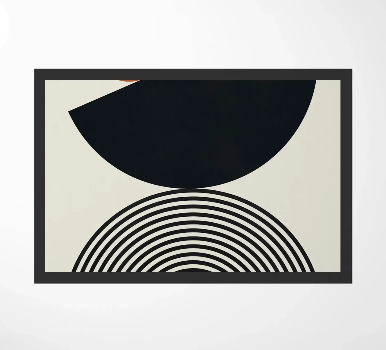 cerchio semicerchio forme geometriche in bianco e nero zerbino da Patrick M Gerber