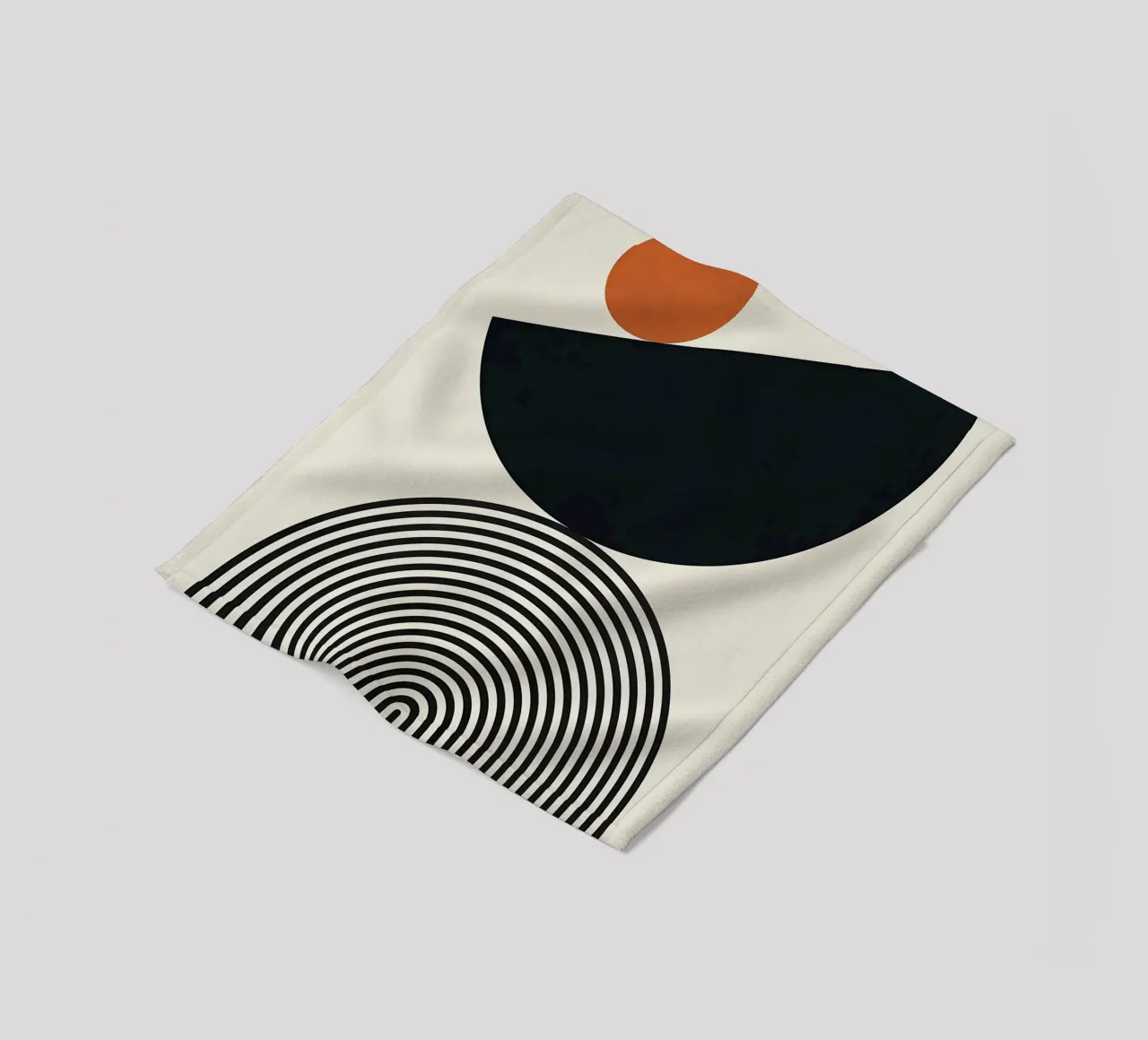 cerchio semicerchio forme geometriche in bianco e nero coperta in pile da Patrick M Gerber